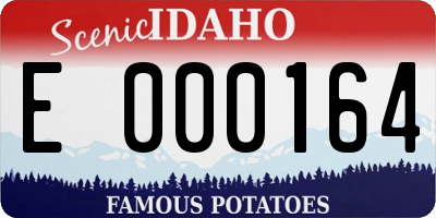 ID license plate E000164