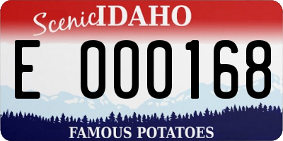 ID license plate E000168