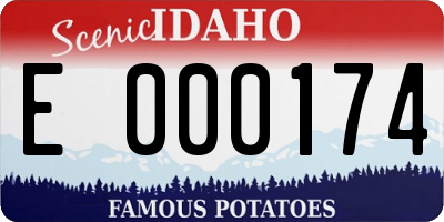 ID license plate E000174