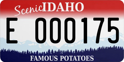 ID license plate E000175