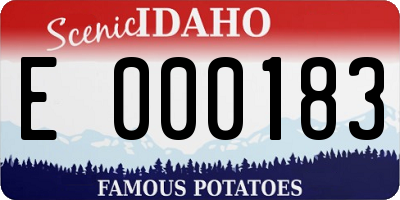 ID license plate E000183