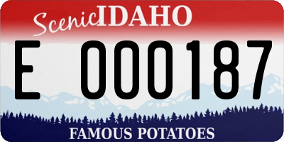 ID license plate E000187