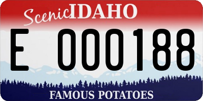 ID license plate E000188