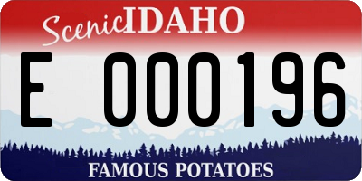 ID license plate E000196