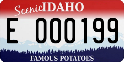 ID license plate E000199