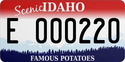 ID license plate E000220