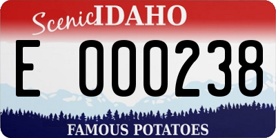 ID license plate E000238