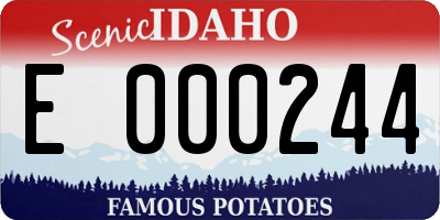 ID license plate E000244