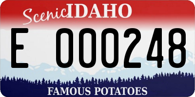 ID license plate E000248