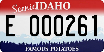 ID license plate E000261