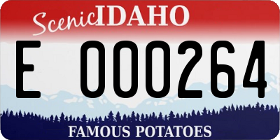 ID license plate E000264
