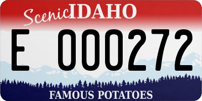 ID license plate E000272