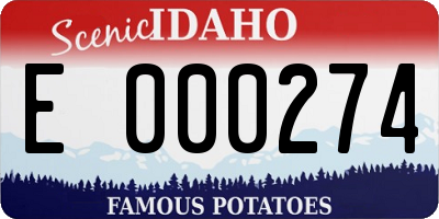 ID license plate E000274