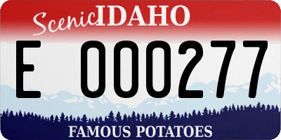 ID license plate E000277