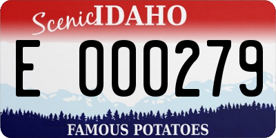 ID license plate E000279