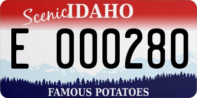 ID license plate E000280