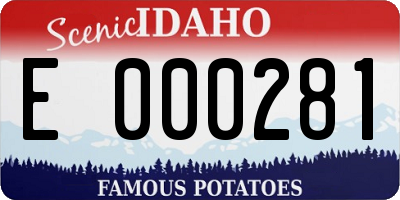 ID license plate E000281