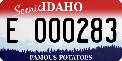 ID license plate E000283