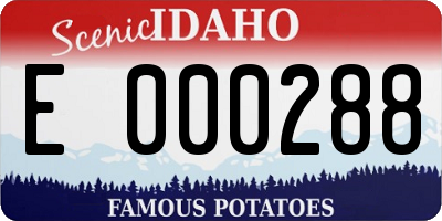 ID license plate E000288