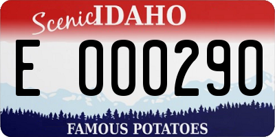 ID license plate E000290