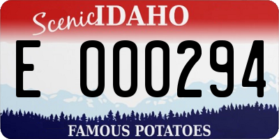 ID license plate E000294