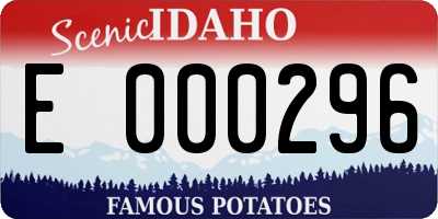 ID license plate E000296