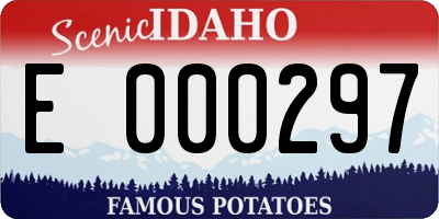 ID license plate E000297