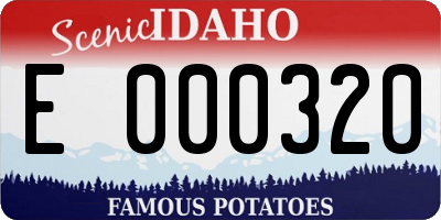 ID license plate E000320