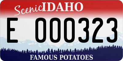 ID license plate E000323