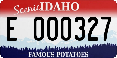 ID license plate E000327