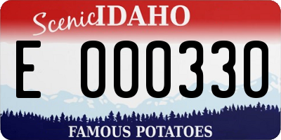 ID license plate E000330