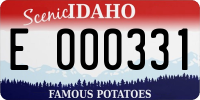 ID license plate E000331