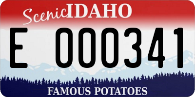 ID license plate E000341