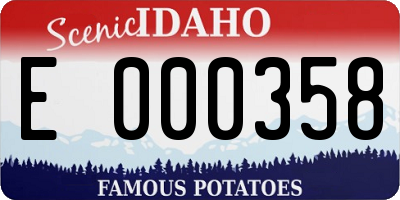 ID license plate E000358