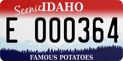 ID license plate E000364