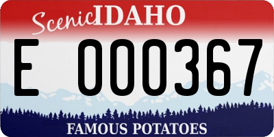 ID license plate E000367