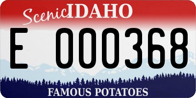 ID license plate E000368