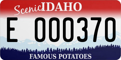 ID license plate E000370