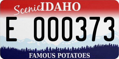 ID license plate E000373