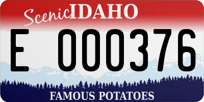 ID license plate E000376