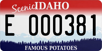 ID license plate E000381