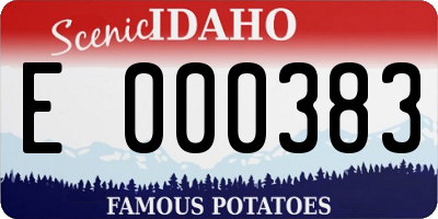 ID license plate E000383