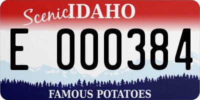 ID license plate E000384