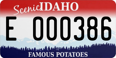 ID license plate E000386