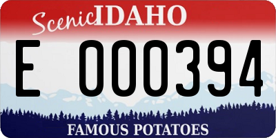 ID license plate E000394