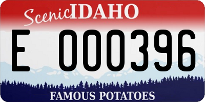 ID license plate E000396