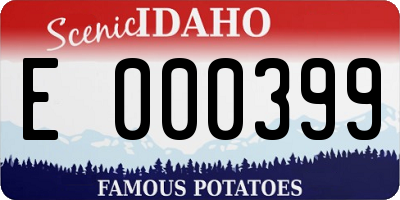 ID license plate E000399