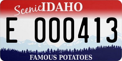 ID license plate E000413