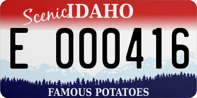 ID license plate E000416