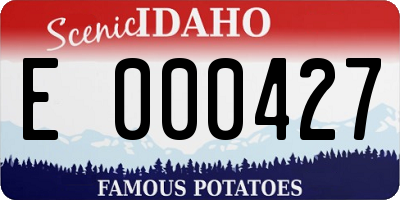 ID license plate E000427